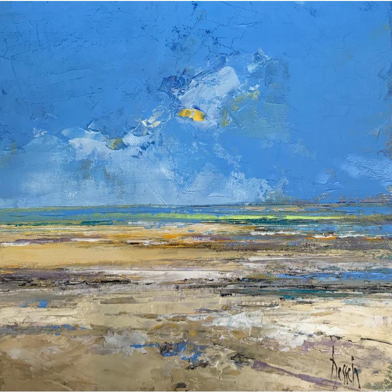 Painting Notre horizon by Dessein Pierre | Painting Figurative Marine Oil