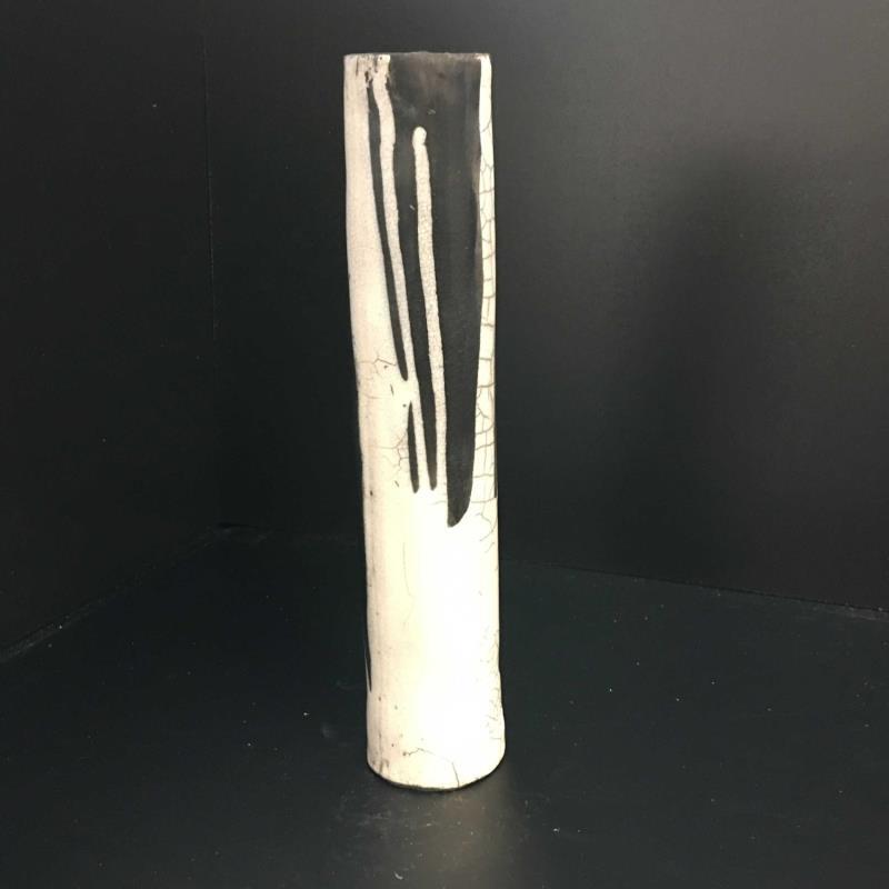 Sculpture Vase Raku 1 by Escoffier Odile | Sculpture Figurative Raku Minimalist