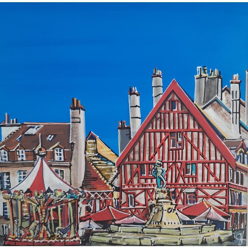 Painting Le carrousel de Dijon by Touras Sophie-Kim  | Painting Realism Oil Still-life