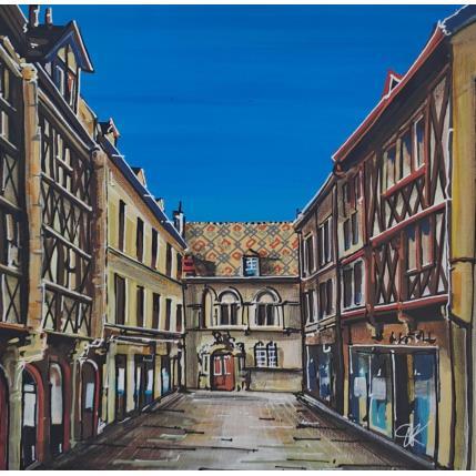 Painting La rue des Forges de Dijon by Touras Sophie-Kim  | Painting Realism Oil Still-life