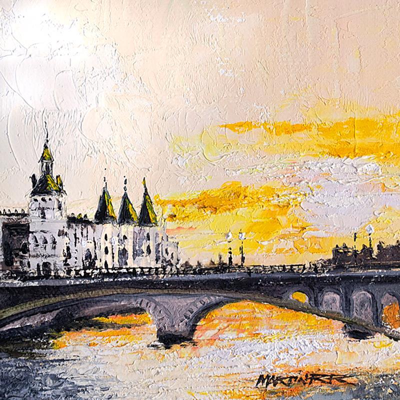 Painting CASTILLO Y PUENTE by Rodriguez Rio Martin | Painting Impressionism Oil Urban