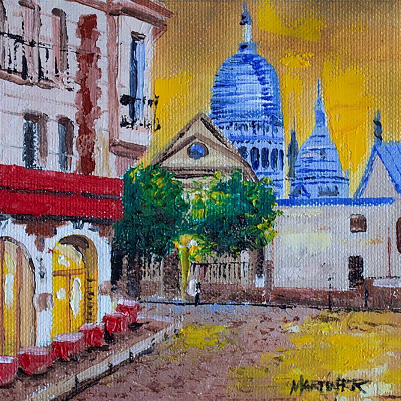 Painting EL BARRIO by Rodriguez Rio Martin | Painting Impressionism Urban Oil