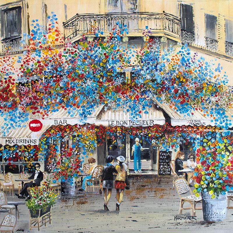 Painting LE BON PECHEUR by Rodriguez Rio Martin | Painting Impressionism Urban Oil