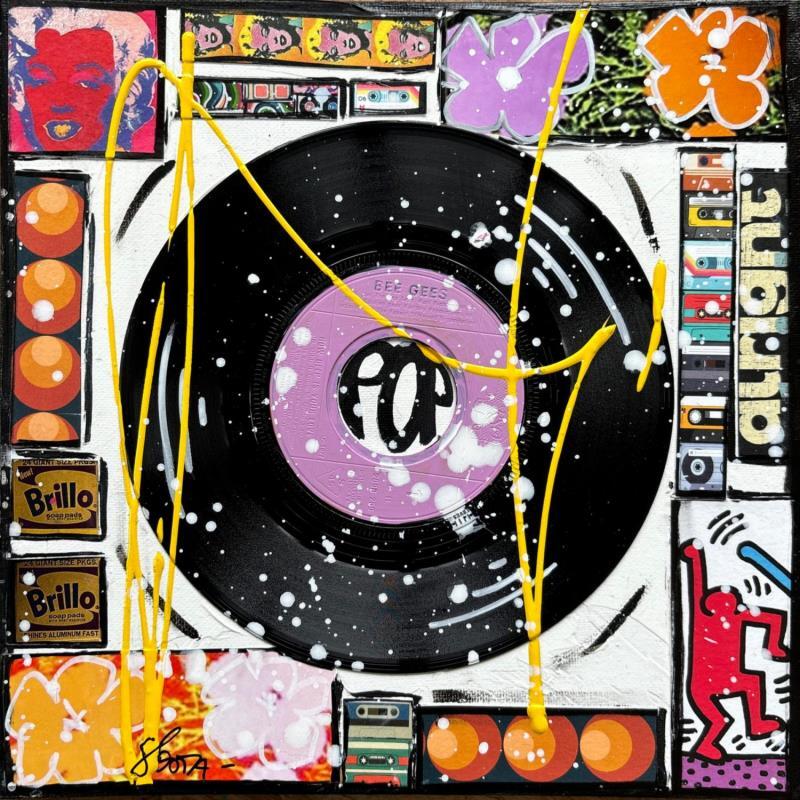 Peinture POP VINYLE par Costa Sophie | Tableau Pop-art Acrylique, Collage, Upcycling Icones Pop