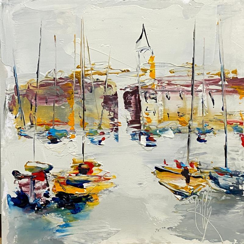 Painting Port by Raffin Christian | Painting Figurative Oil Landscapes