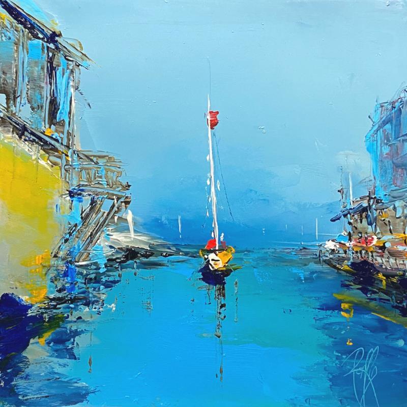 Painting Juste là by Raffin Christian | Painting Figurative Marine Oil