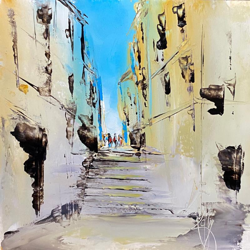 Painting Rue étroite by Raffin Christian | Painting Figurative Oil Pop icons, Urban