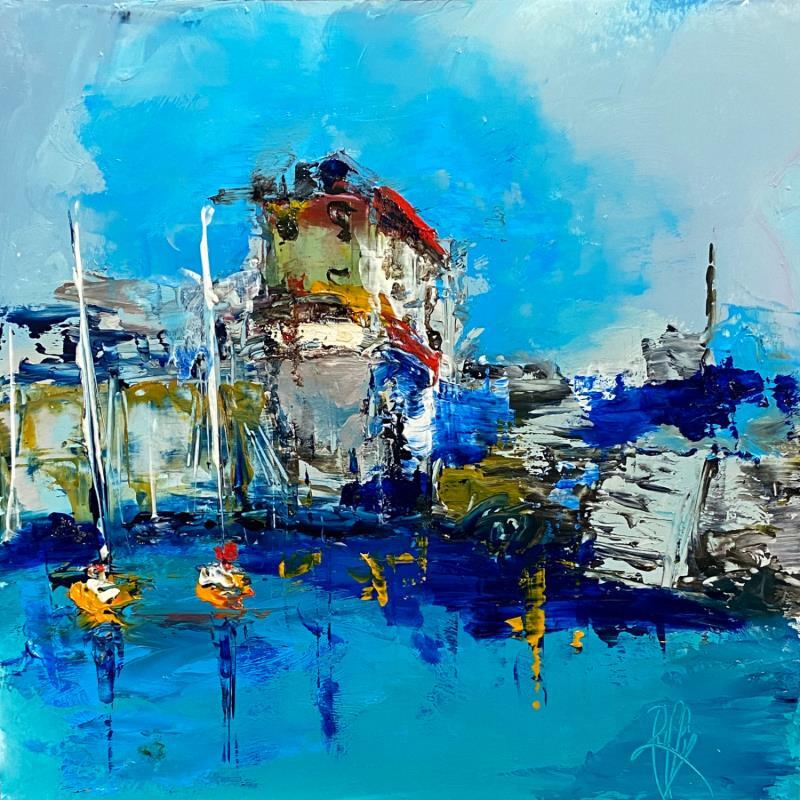 Painting Bord de mer by Raffin Christian | Painting Figurative Urban Oil