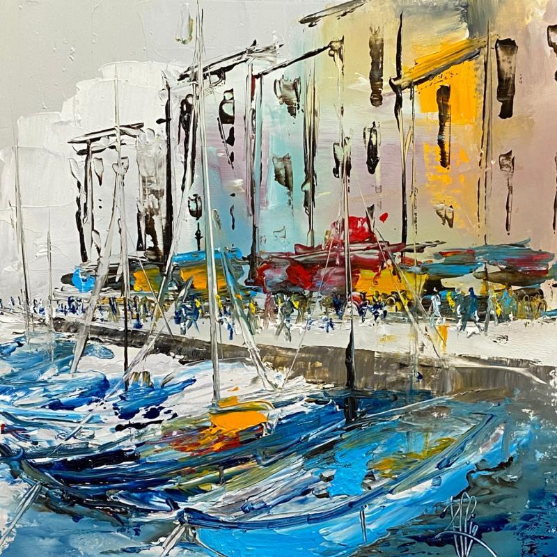 Painting Vue du vieux port by Raffin Christian | Painting Figurative Oil Urban