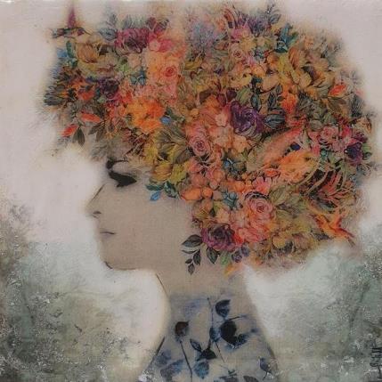 Painting Perfil de Neus II  by Bofill Laura | Painting Figurative Acrylic, Resin Nature, Pop icons, Portrait