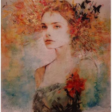 Painting Lidia pintada by Bofill Laura | Painting Figurative Acrylic, Resin Portrait
