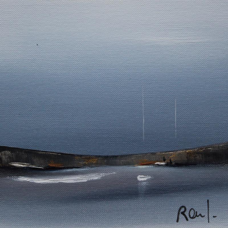 Painting Plénitude 60 by Roussel Marie-Ange et Fanny | Painting Figurative Marine Minimalist Oil