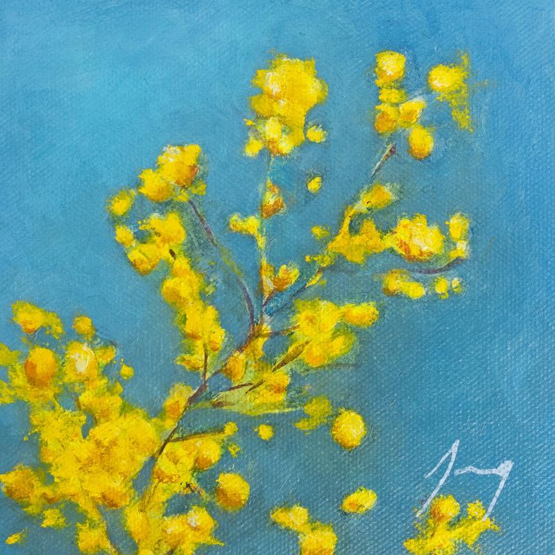 Painting Lumière du mimosa by Jung François | Painting Figurative Nature Oil