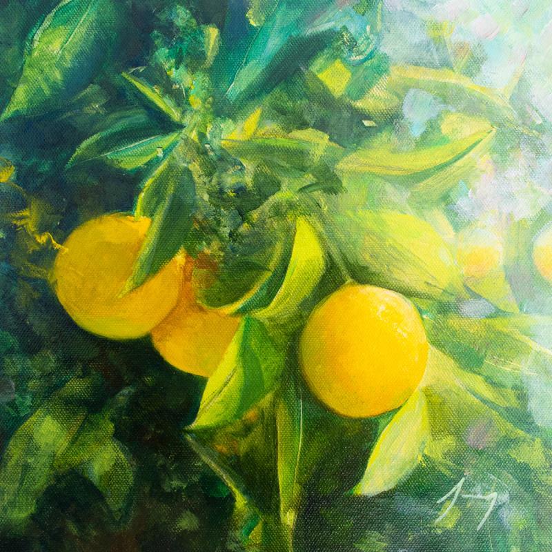 Gemälde Au coeur du citronnier von Jung François | Gemälde Figurativ Öl Natur
