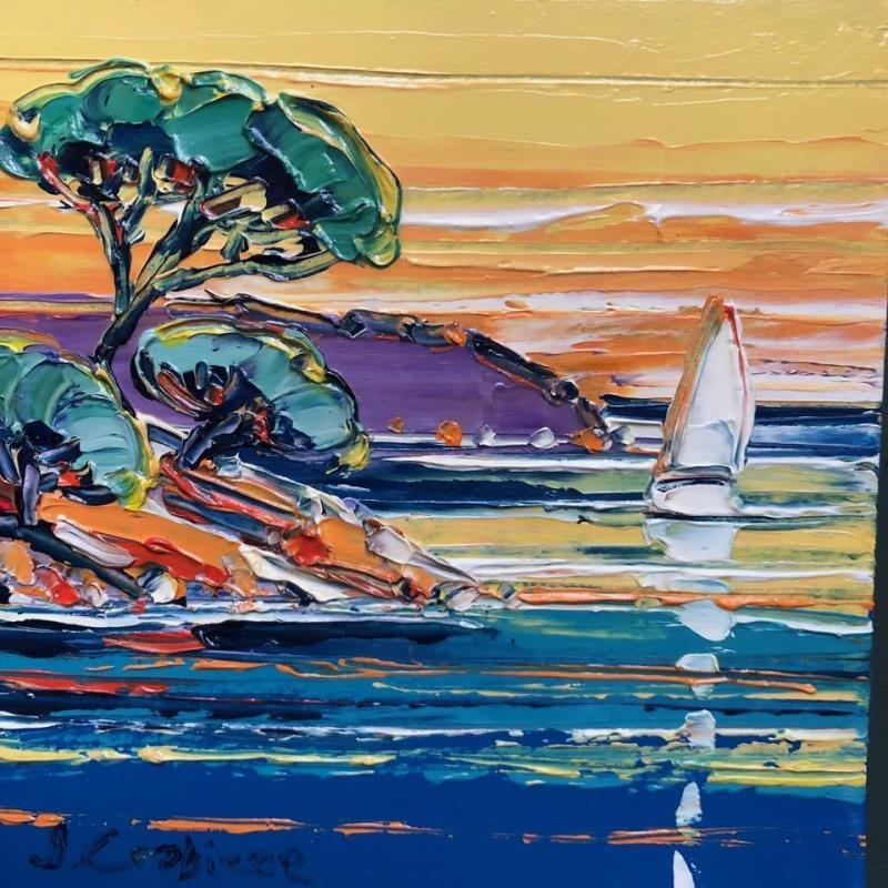 Painting Trip around Cap Ferrat by Corbière Liisa | Painting Figurative Landscapes Oil