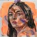 Painting 68B by Cubero Nathalie | Painting Figurative Mixed Portrait