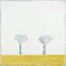 Painting Comme un jaune arborescent #339 by ChristophL | Painting Figurative Landscapes Minimalist Wood Acrylic Ink