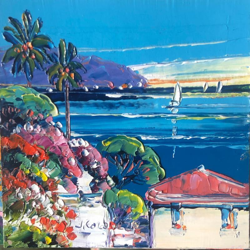 Painting La Corniche à l'Estérel by Corbière Liisa | Painting Figurative Oil Landscapes, Marine