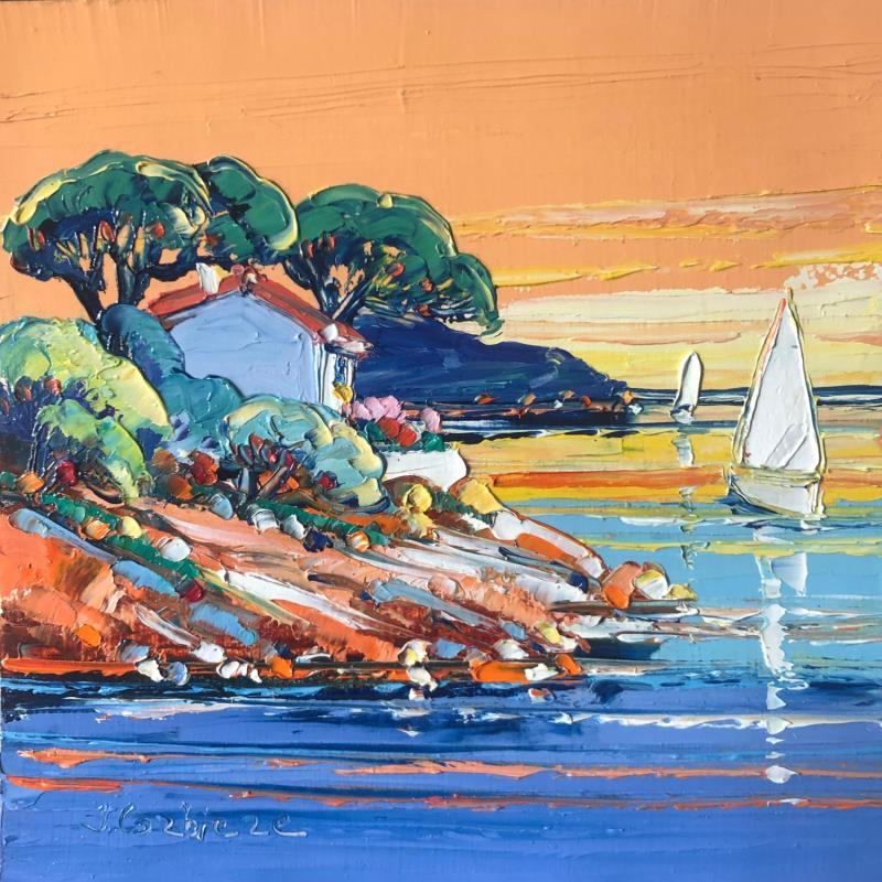 Painting Le retour au cabanon by Corbière Liisa | Painting Figurative Oil Landscapes, Marine, Pop icons