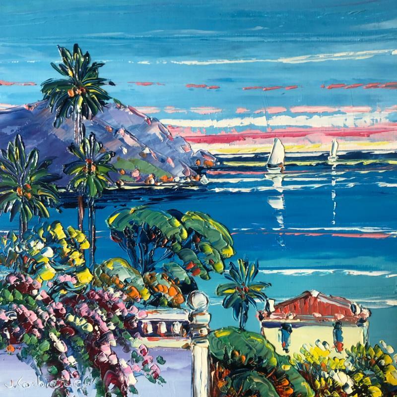Painting Autour du Cap Ferrat by Corbière Liisa | Painting Figurative Oil Landscapes, Marine