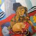 Gemälde Pause tendresse von Garilli Nicole | Gemälde Figurativ Alltagsszenen Tiere Acryl