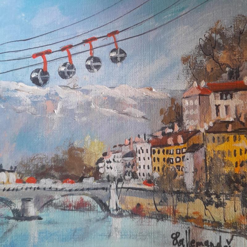Painting Les bulles Grenoble by Lallemand Yves | Painting Figurative Urban Acrylic