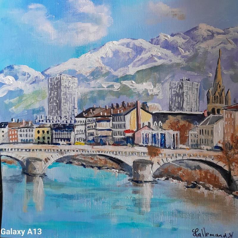 Painting GRENOBLE by Lallemand Yves | Painting Figurative Urban Acrylic