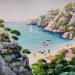 Gemälde AQ 41 Les cabanons von Burgi Roger | Gemälde Figurativ Landschaften Marine Natur Acryl