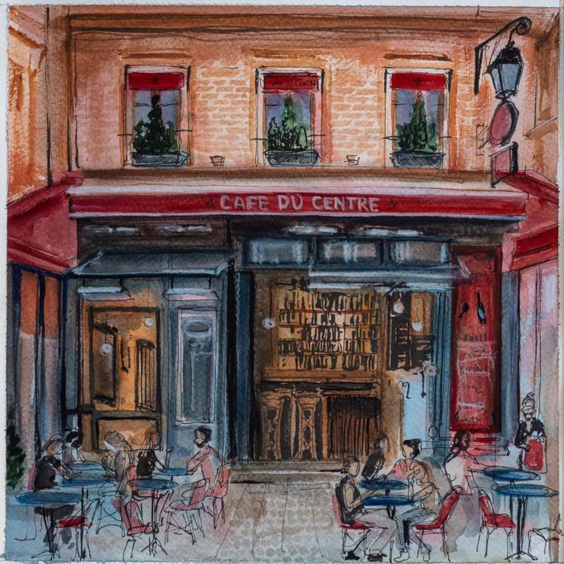 Painting Cadé du centre by Sorokopud Angelina | Painting Realism Urban Watercolor
