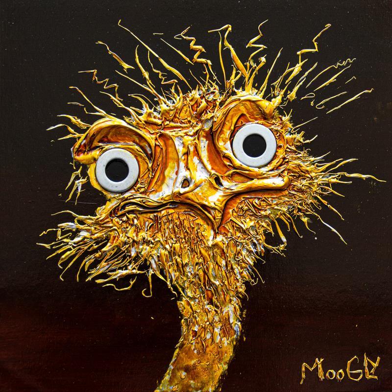Painting Caractérius by Moogly | Painting Raw art Animals Cardboard Acrylic Resin Pigments