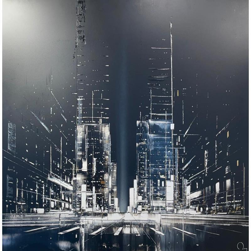 Painting Omega by Rey Julien | Painting Figurative Gold leaf Urban