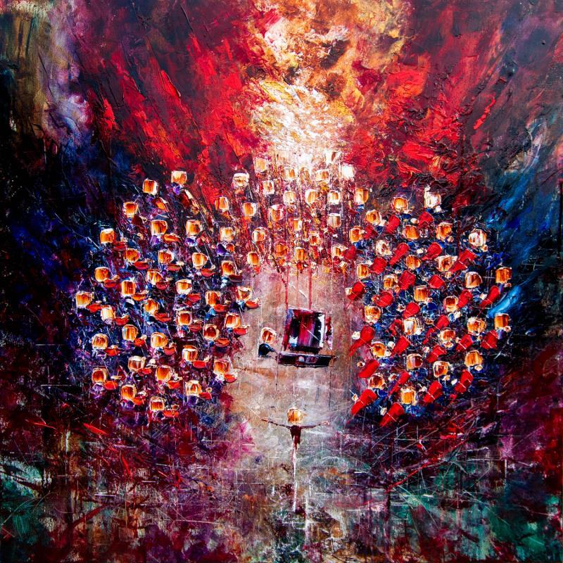 Painting Concert baroque rouge by Reymond Pierre | Painting Figurative Oil Music