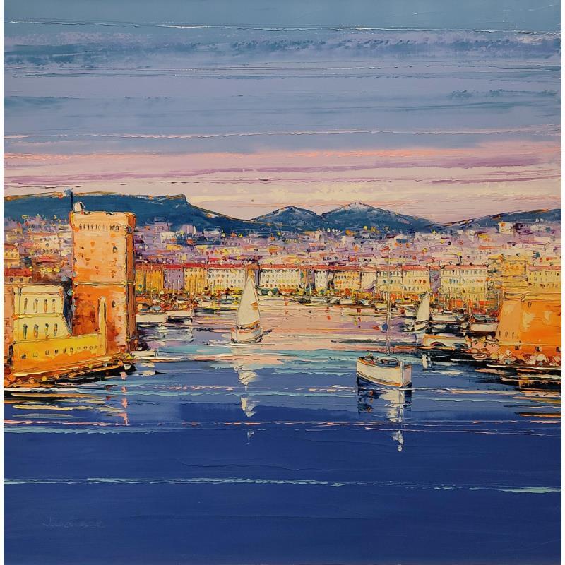 Painting Marseille sur Mer by Corbière Liisa | Painting Figurative Oil Landscapes
