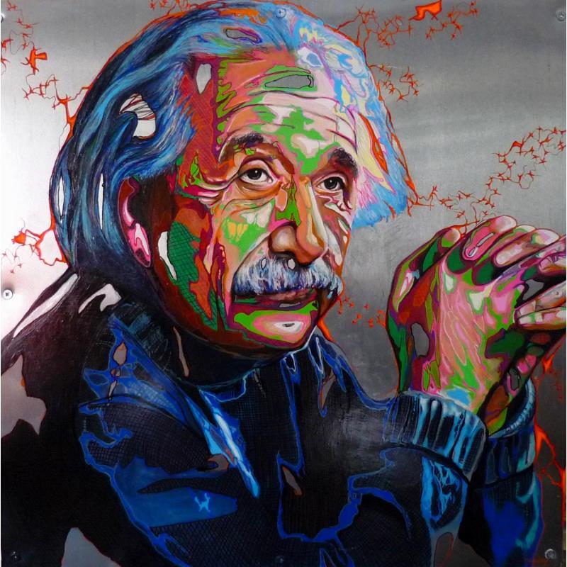 Painting Albert le sage by Medeya Lemdiya | Painting Pop-art Acrylic, Metal Pop icons