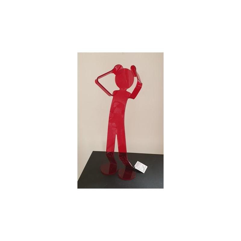 Skulptur Flexo Be Desperate HNY von Zed | Skulptur Figurativ Minimalistisch Plexiglas