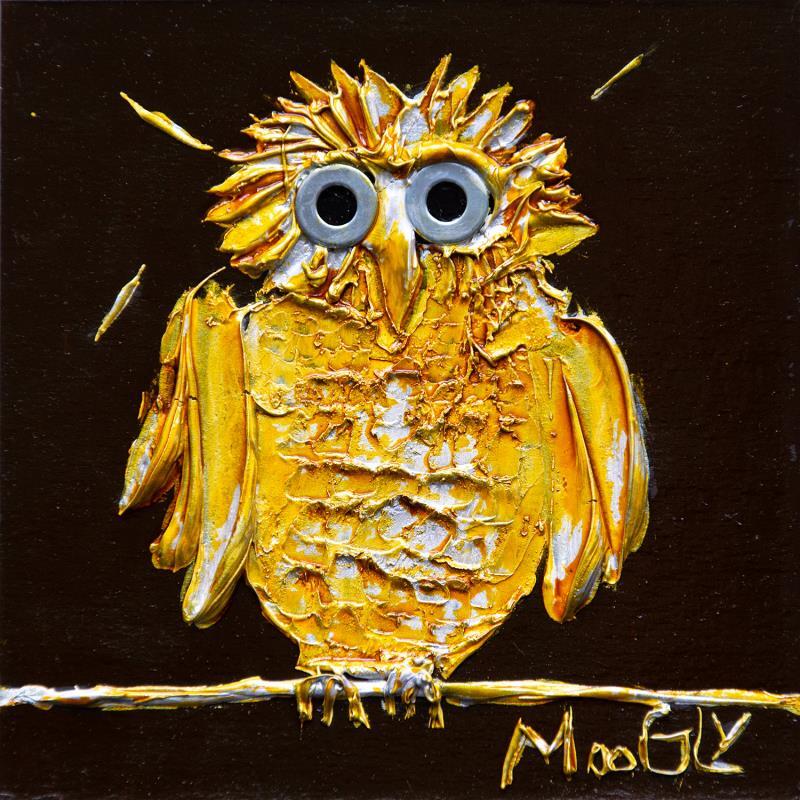 Painting Rayonnus by Moogly | Painting Raw art Animals Cardboard Acrylic Resin Pigments