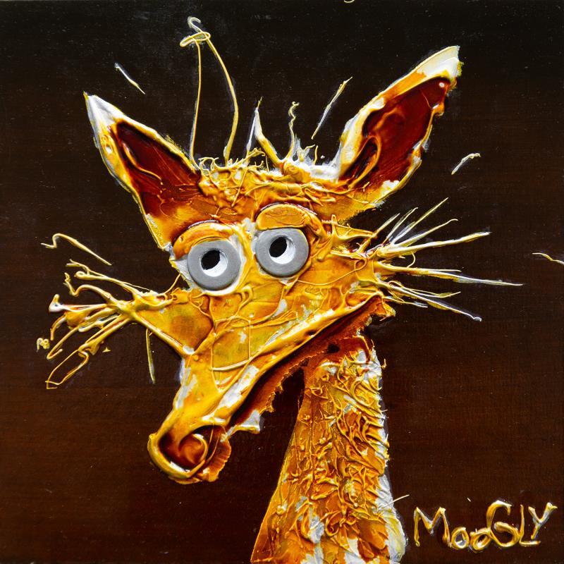 Painting Culpabilus by Moogly | Painting Raw art Acrylic, Cardboard, Pigments, Resin Animals, Pop icons