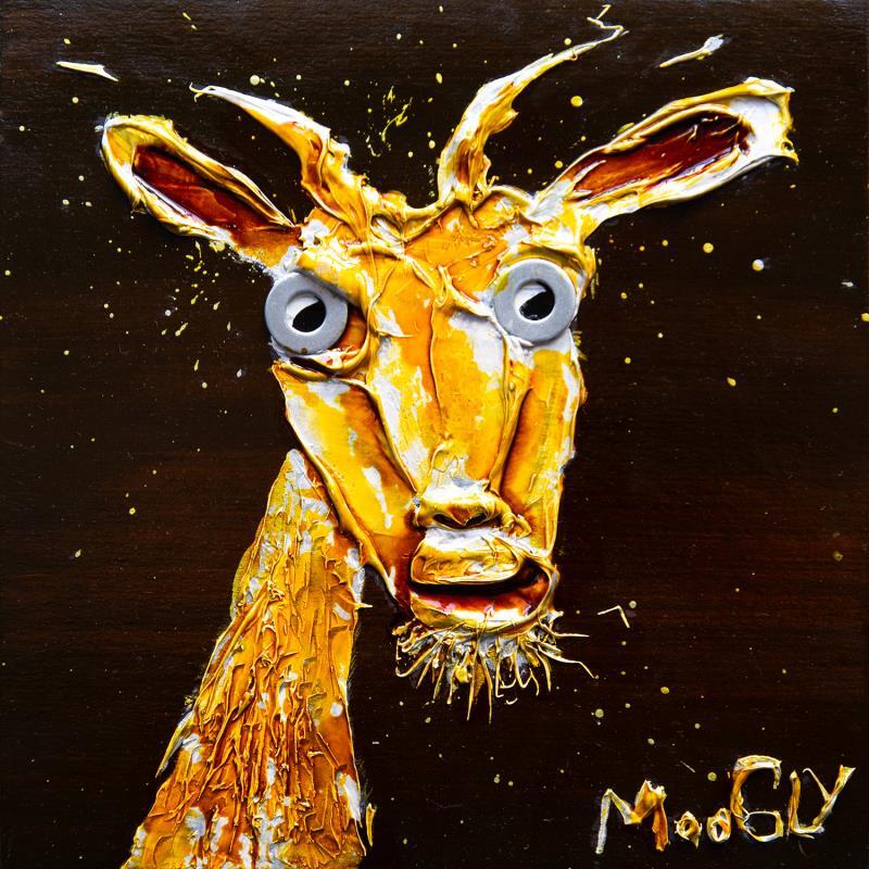Gemälde Endormius von Moogly | Gemälde Art brut Tiere Pappe Acryl Harz Pigmente