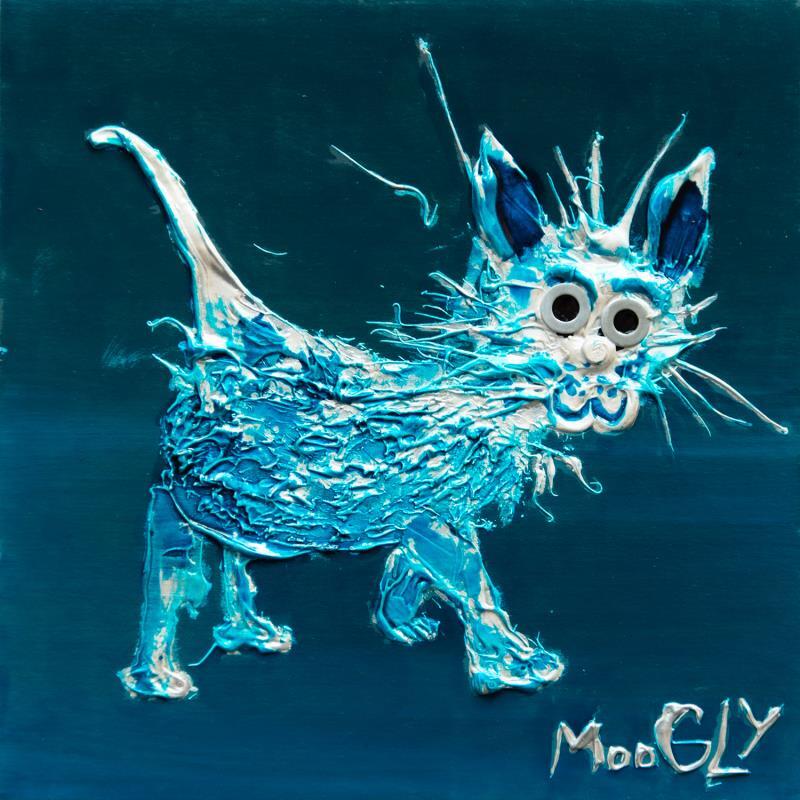 Painting Inarretablus by Moogly | Painting Raw art Acrylic, Cardboard, Pigments, Resin Animals, Pop icons