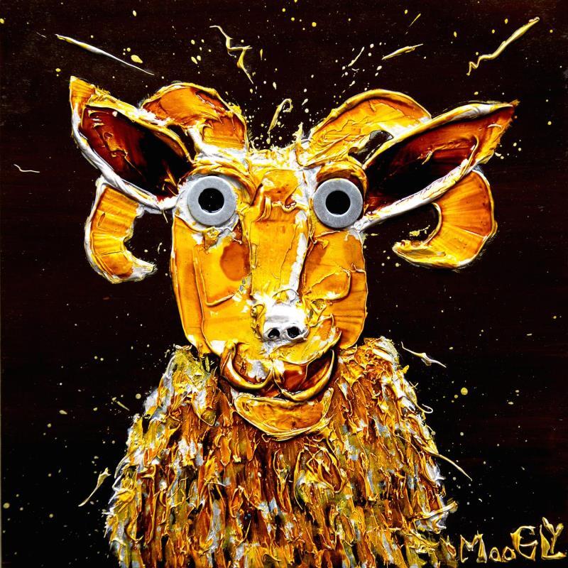 Painting Radius by Moogly | Painting Raw art Acrylic, Cardboard, Pigments, Resin Animals
