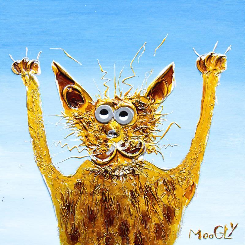 Painting Meacoulpus by Moogly | Painting Raw art Acrylic, Cardboard, Pigments, Resin Animals
