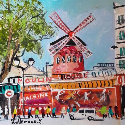 Gemälde Le moulin rouge PARIS von Lallemand Yves | Gemälde Figurativ Acryl Urban