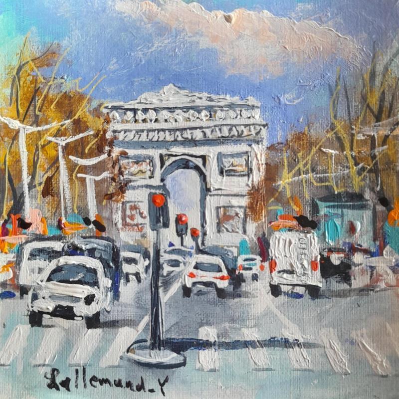 Painting L'Arc de Triomphe by Lallemand Yves | Painting Figurative Urban Acrylic