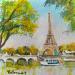 Peinture La Tour Eiffel  par Lallemand Yves | Tableau Figuratif Urbain Acrylique