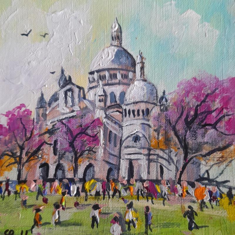 Painting Le Sacré Coeur by Lallemand Yves | Painting Figurative Urban Acrylic
