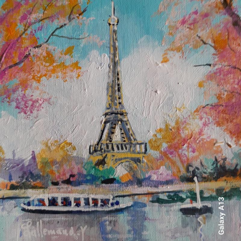 Peinture La Tour Eiffel par Lallemand Yves | Tableau Figuratif Urbain Acrylique