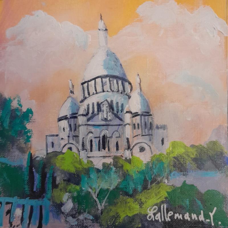 Painting Le Sacré  Coeur by Lallemand Yves | Painting Figurative Acrylic Urban
