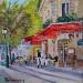 Painting Brasserie de l'Isle Saint Louis by Lallemand Yves | Painting Figurative Urban Acrylic