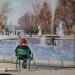 Painting Les Tuileries by Lallemand Yves | Painting Figurative Urban Acrylic