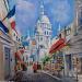 Painting Le Sacré  Coeur 1 by Lallemand Yves | Painting Figurative Urban Acrylic